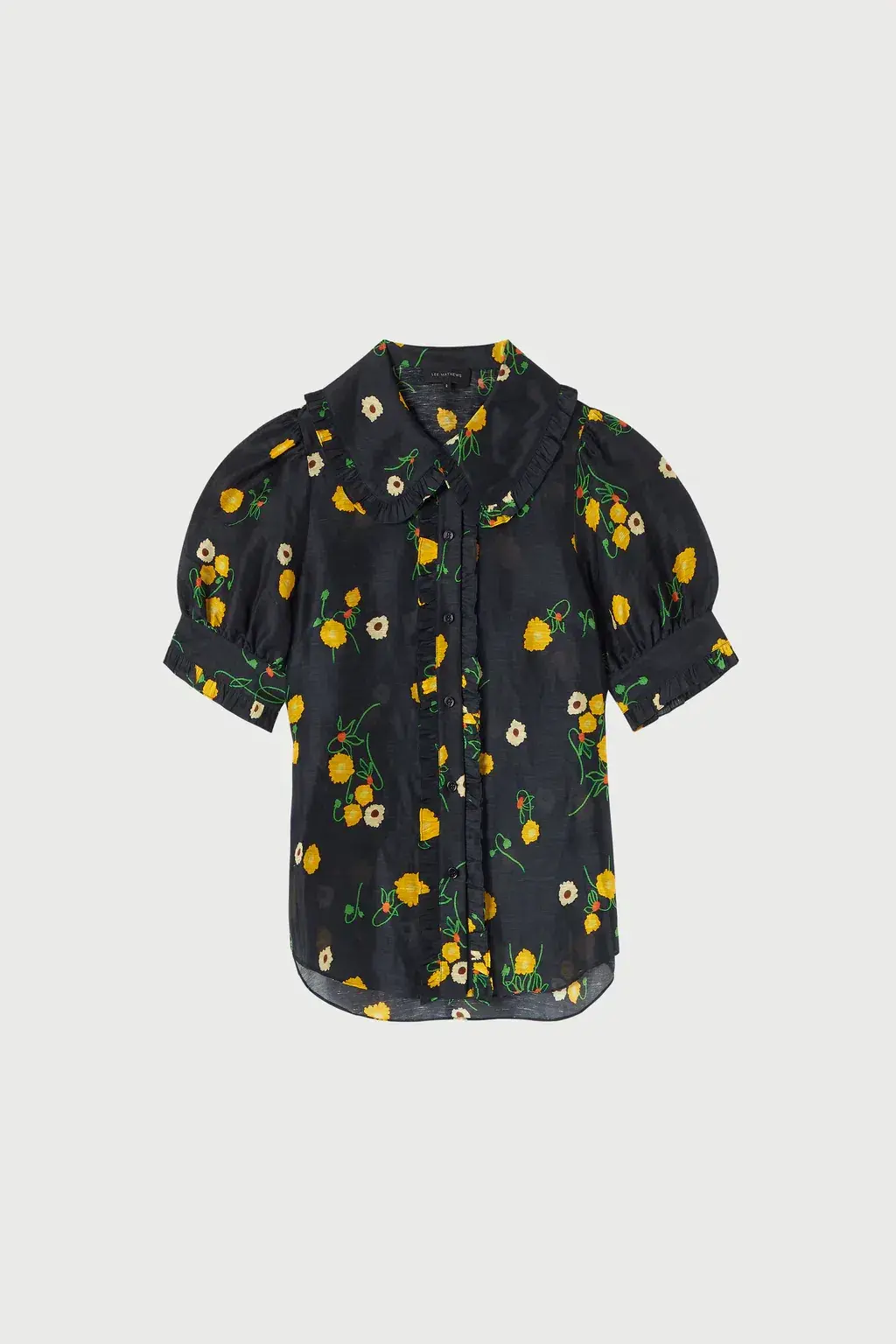 Lee Mathews Ketty Blouse in Navy Floral Size 1/Au 8 - Image 6