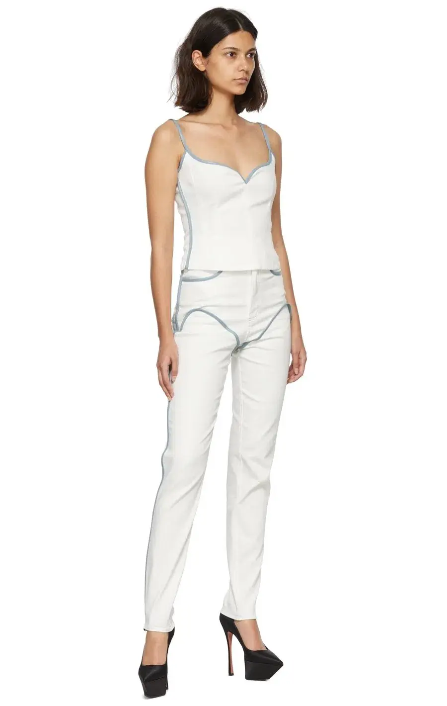 Paris Georgia Heart Singlet White and Blue Size 6 - Image 2