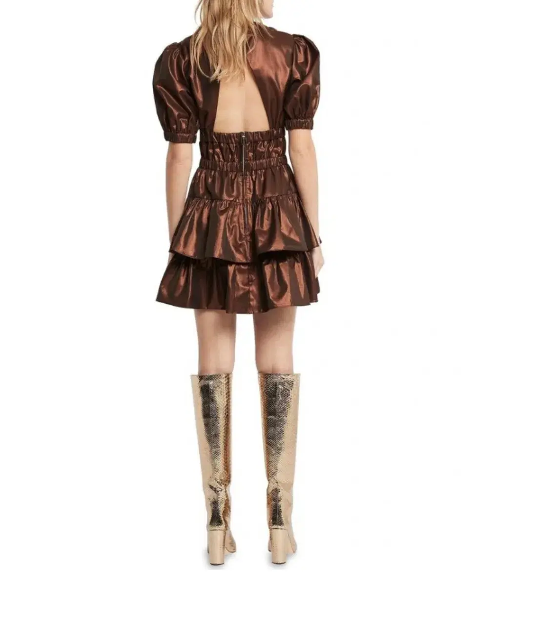 Sass & Bide Free Falling Mini Dress Brown Size 8 - Image 2