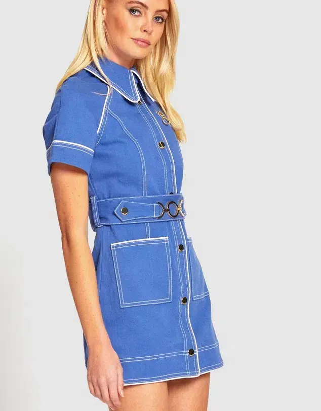 Alice McCall Saturdays Mini Dress in Blue Size 10 - Image 3