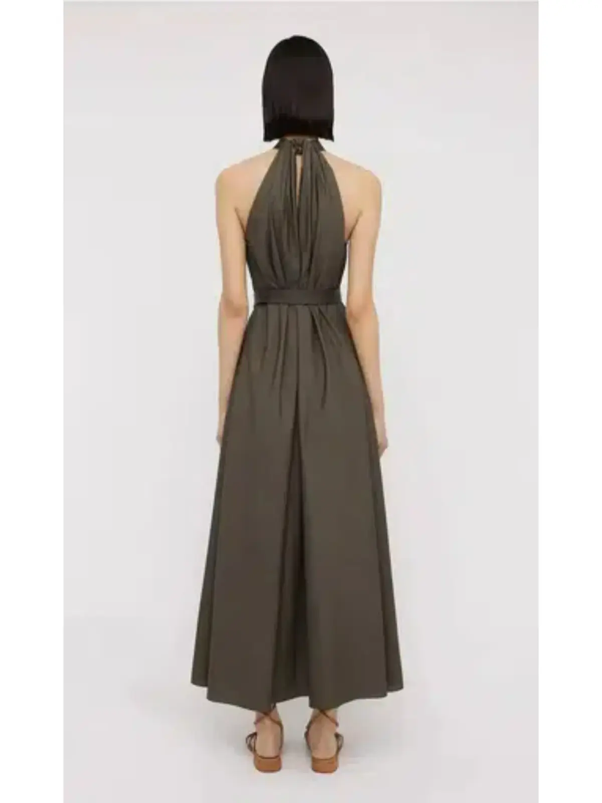 Scanlan Theodore Parachute Cotton Strapping Dress Jungle Green Size AU 6  - Image 2