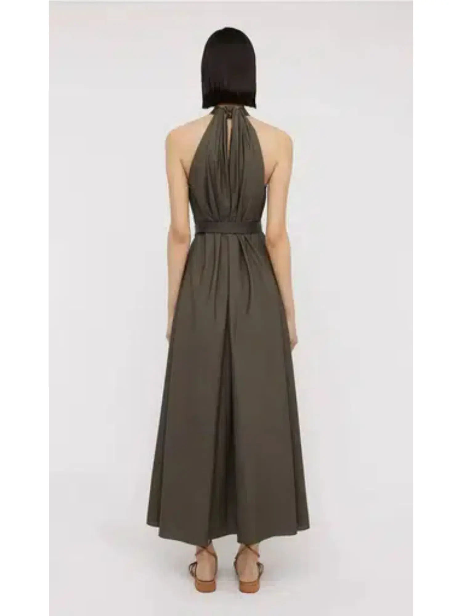 Scanlan Theodore Parachute Cotton Strapping Dress Jungle Green Size AU 6  - Image 2