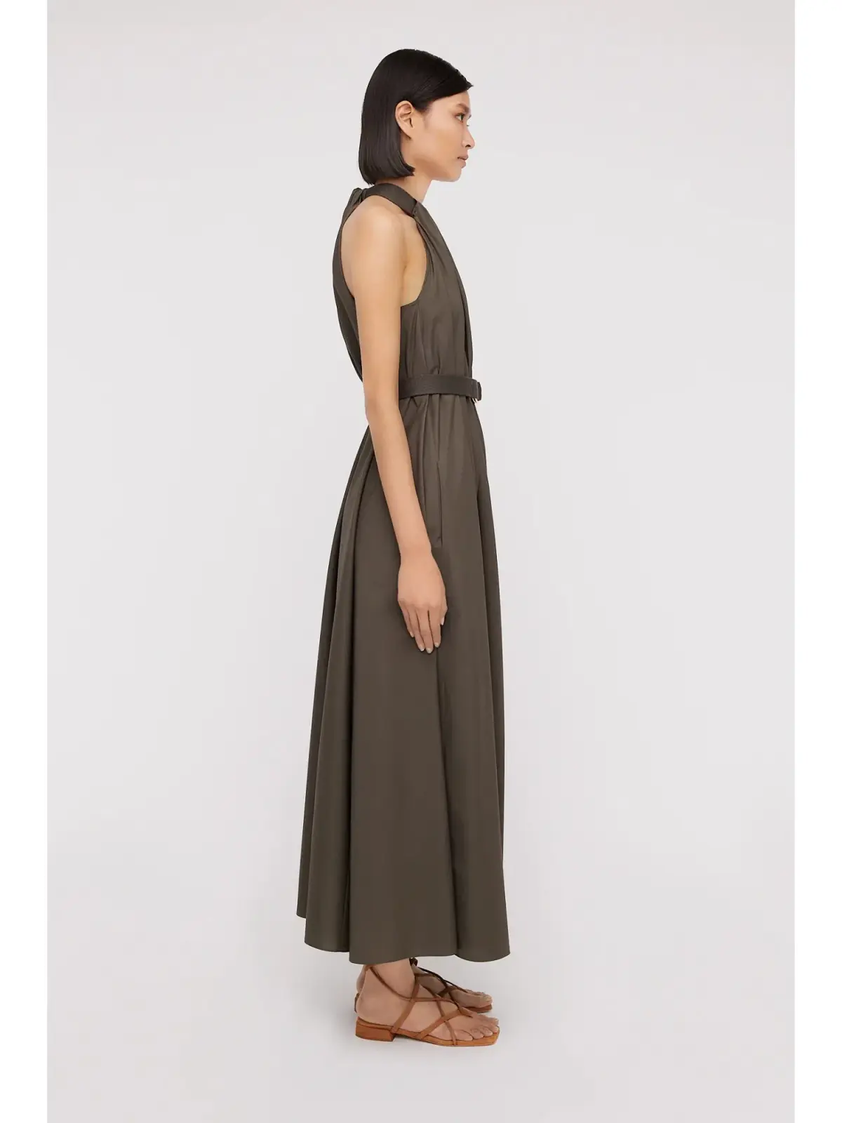 Scanlan Theodore Parachute Cotton Strapping Dress Jungle Green Size AU 6  - Image 3