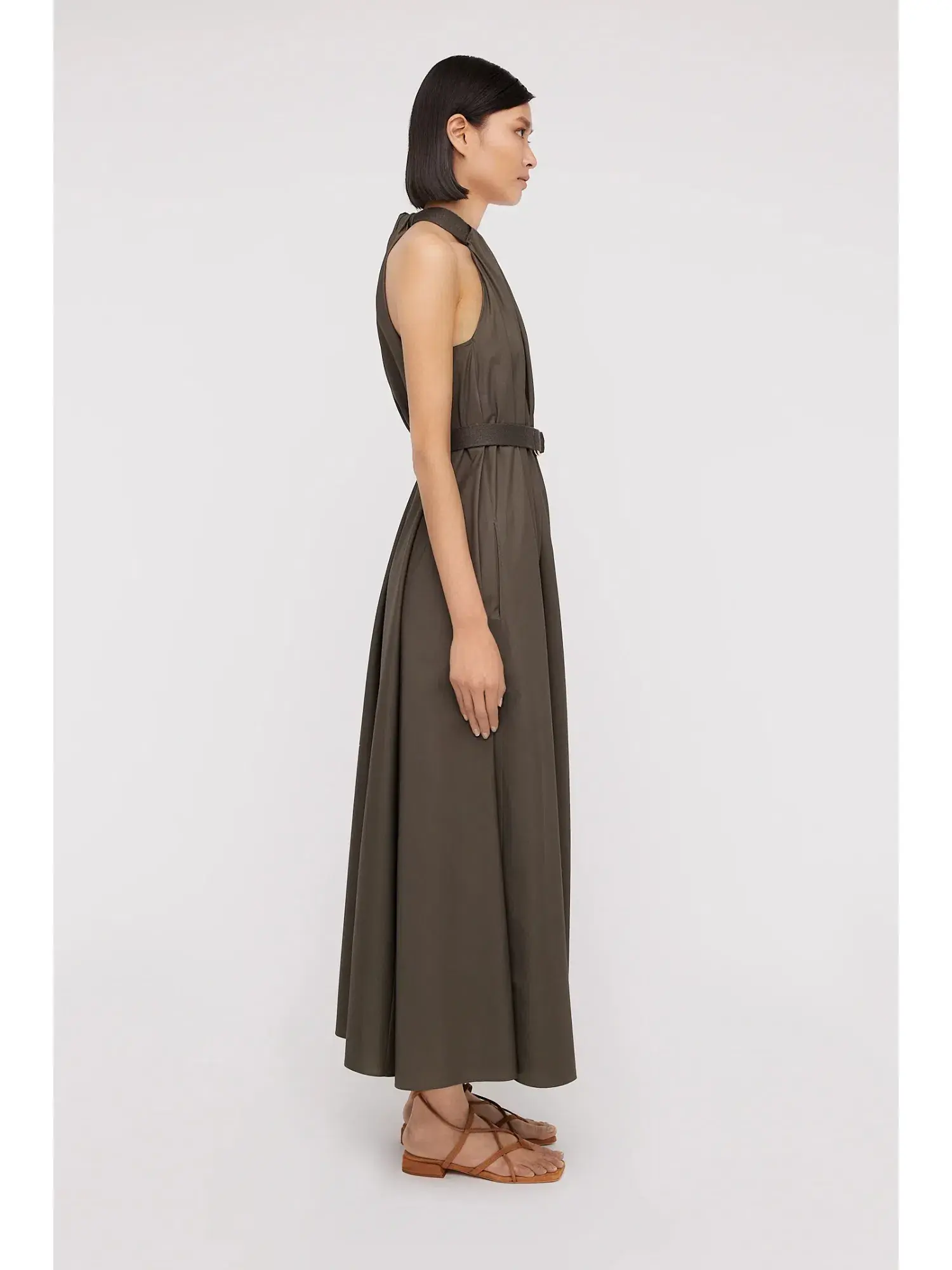 Scanlan Theodore Parachute Cotton Strapping Dress Jungle Green Size AU 6  - Image 3