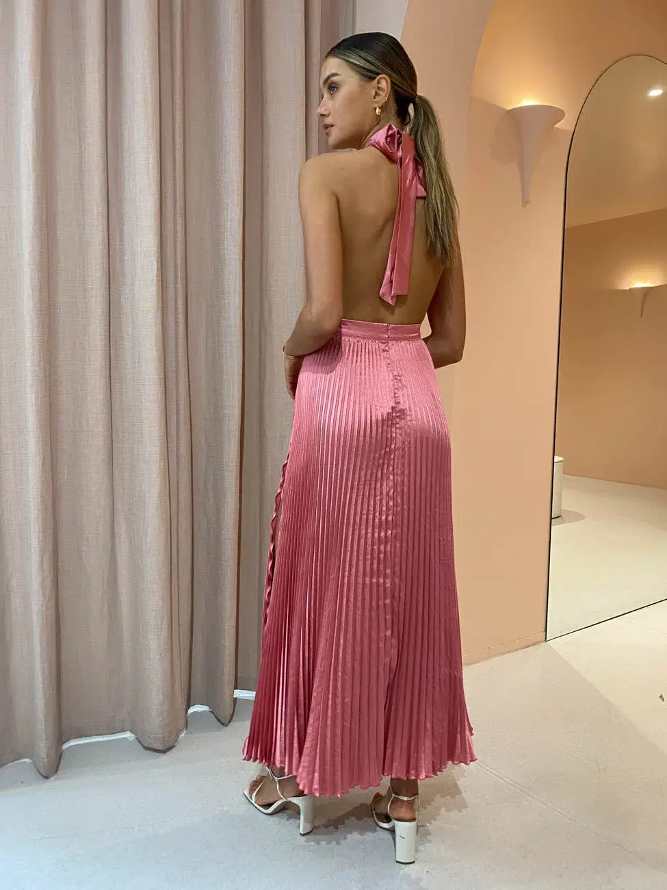 L'idee Renaissance Split Gown Pink Size AU 8 - Image 3