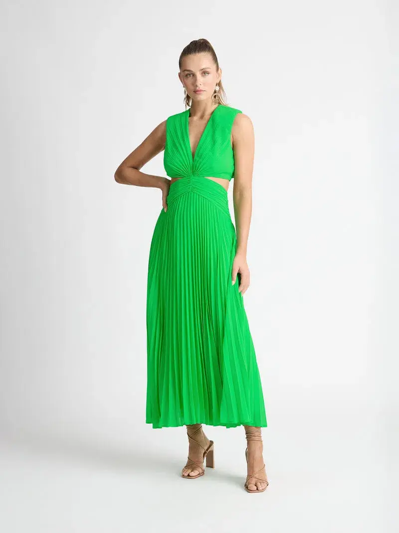Sheike Marilyn Pleat Dress Green Size 8 for rent on The Volte - main image