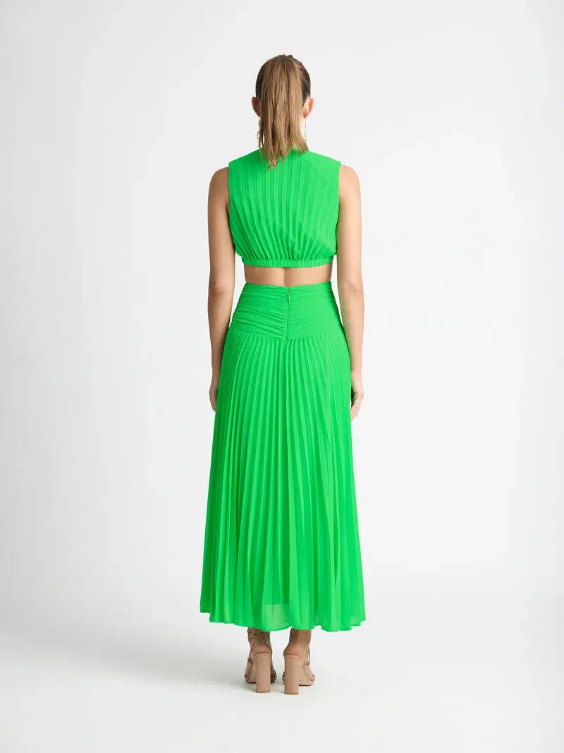 Sheike Marilyn Pleat Dress Green Size 8 for rent on The Volte - main image