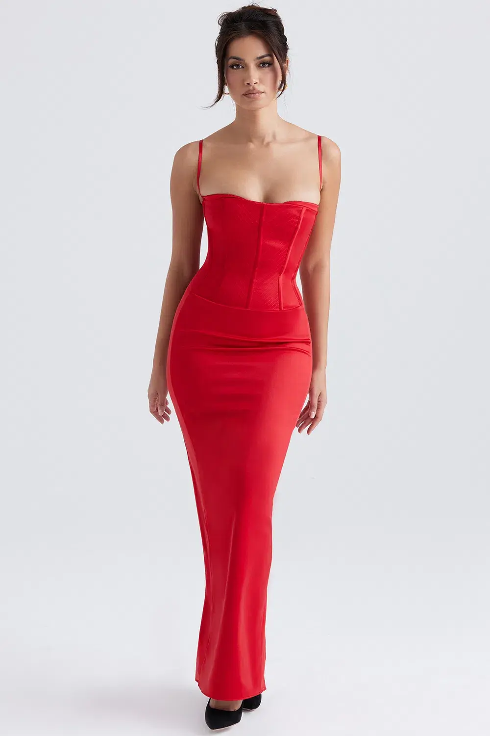 House of CB Shani Corset Maxi Dress Red Size 8  - Image 1
