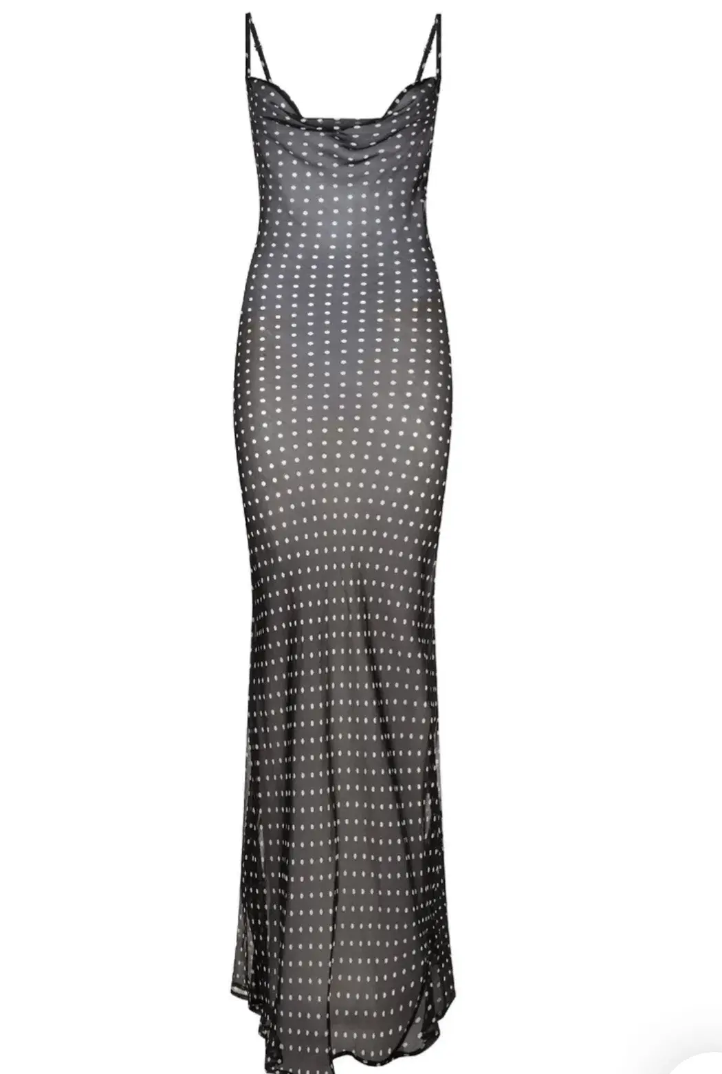 Rat & Boa Sheer Gisele Maxi Dress Blue/Print Size 8 - Image 4