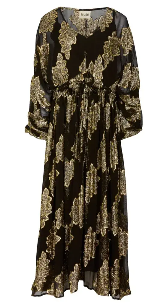 Never Fully Dressed Jaquard Missi Dress Black/Print Size 18 for rent on The Volte - main image