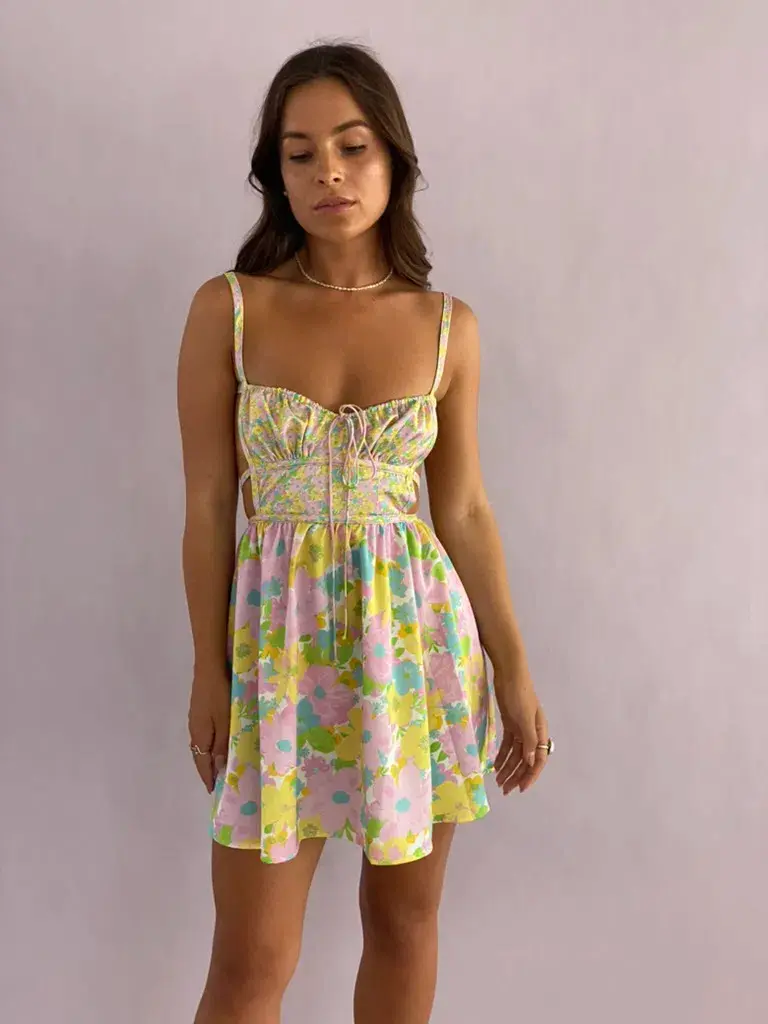 For Love & Lemons Emily Backless Dress Size XS/Au 6  for rent on The Volte - main image