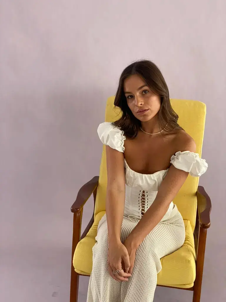 MISHA Aska Top White Size 6/XS  for rent on The Volte - main image