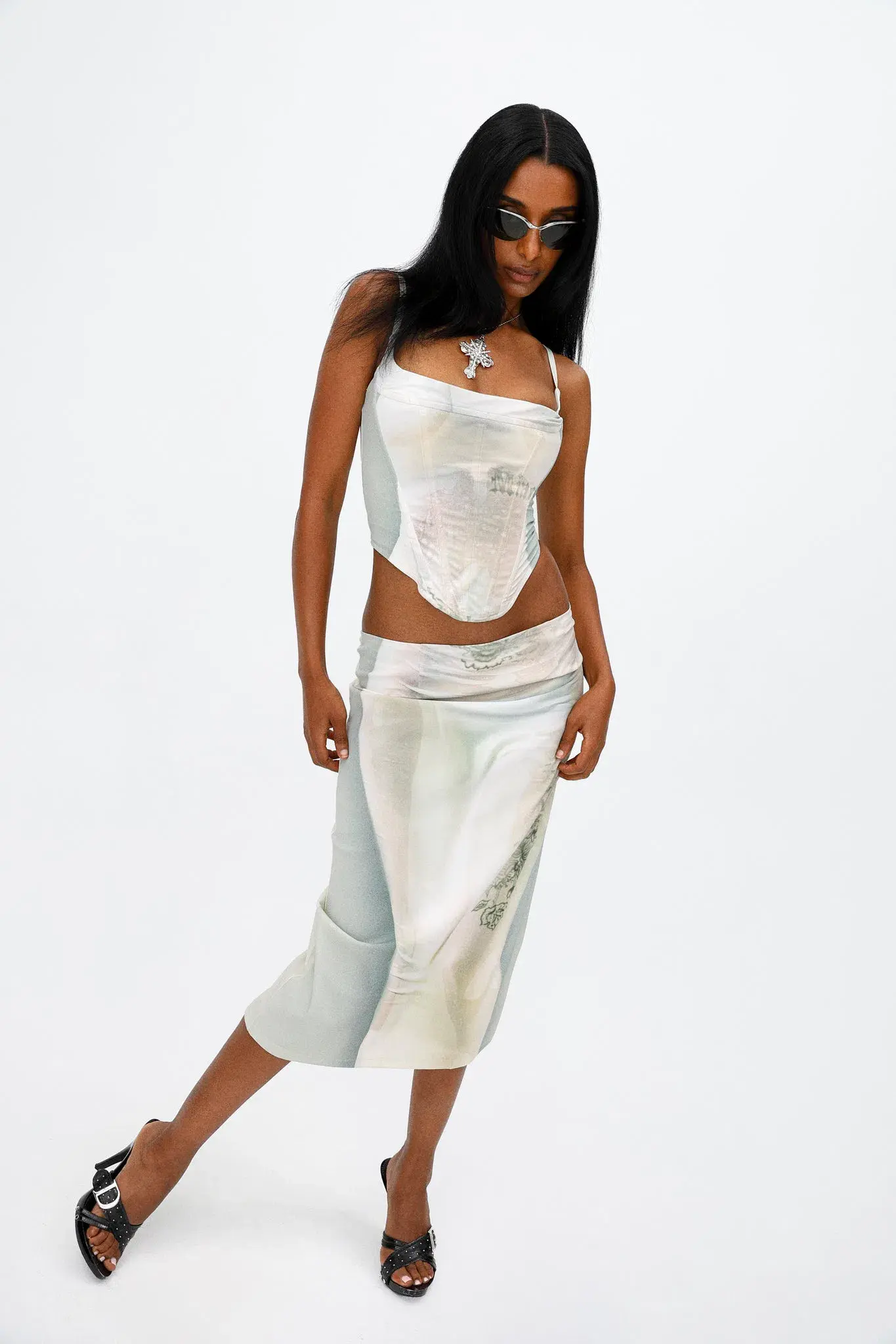 Miaou Heavenly Bodies Venus Corset and Moni Skirt Set Multi Size 4 - Image 2