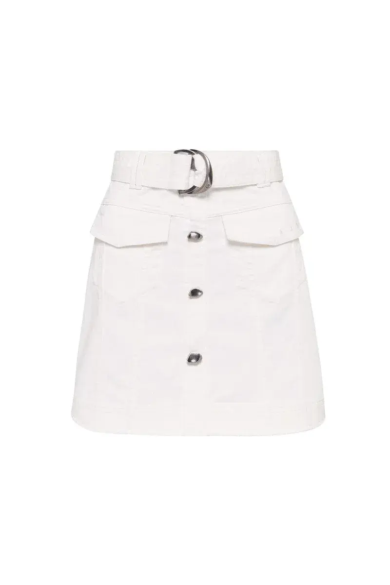 AJE Arlow Denim Mini Skirt  White Size 8 - Image 2