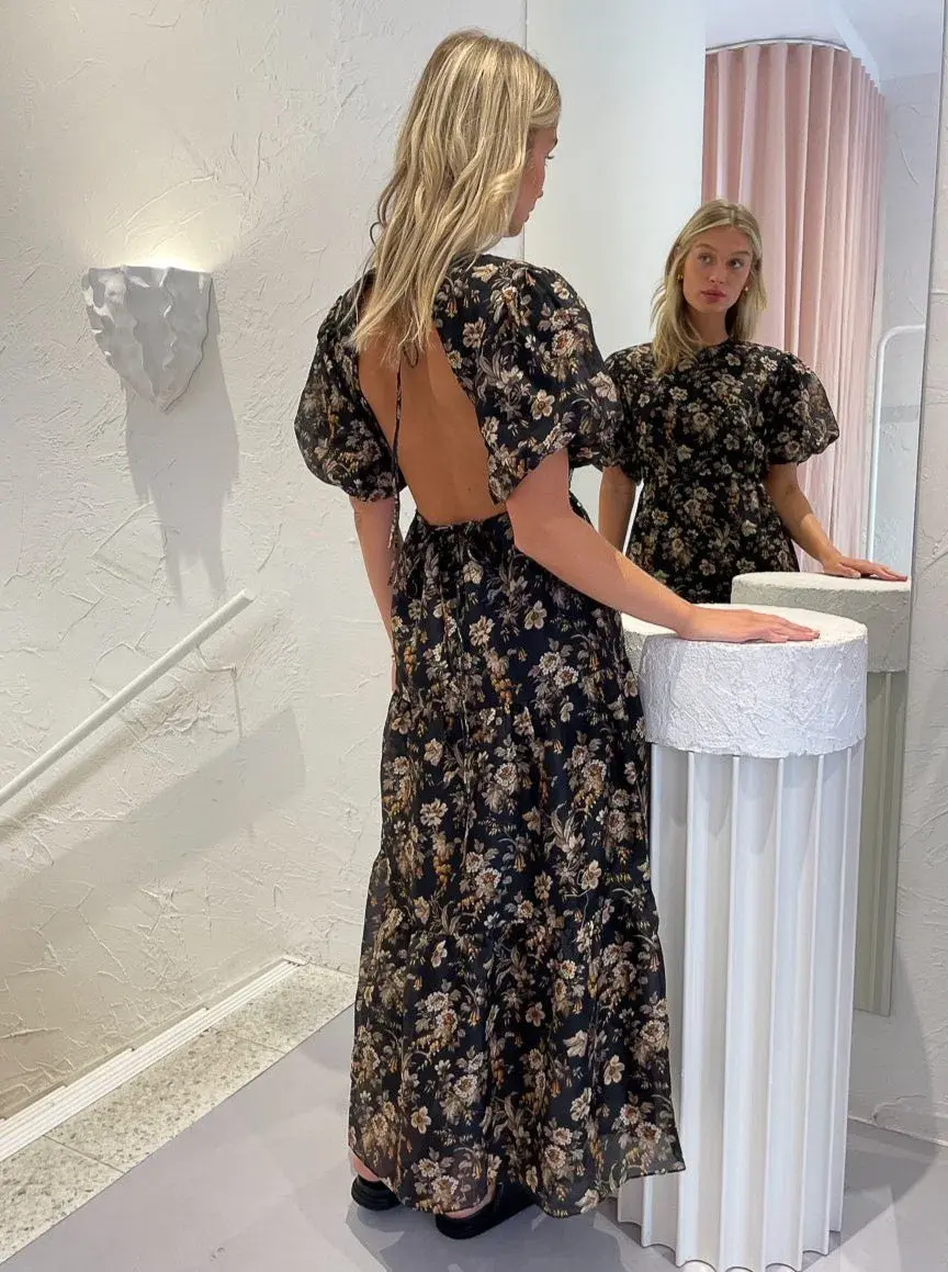 Sir the Label Amerie Open-back Midi Dress Floral Size 2/Au 10 - Image 3