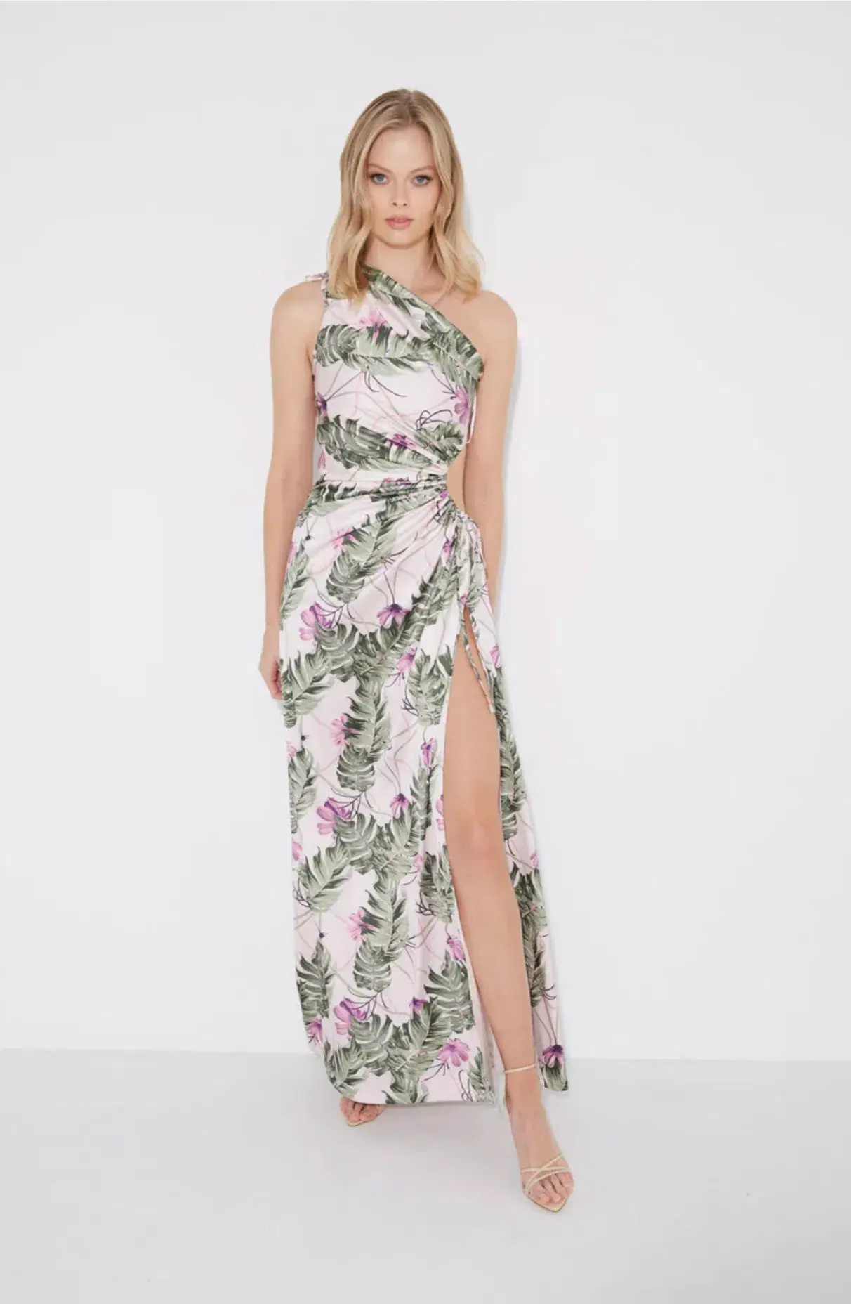 Sonya Moda Palm Maxi Dress Print Size 10 - Image 1