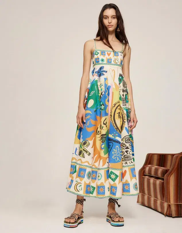 Alemais Soleil Dress Print Size 14 - Image 2