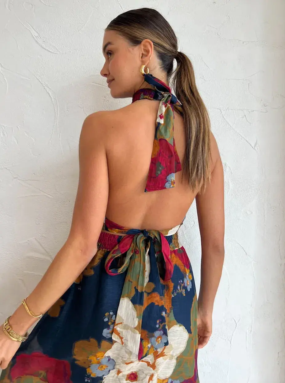 Sir the Label Bonita Halter Top and Maxi Skirt Set Floral Size 1 / AU 8 - Image 4