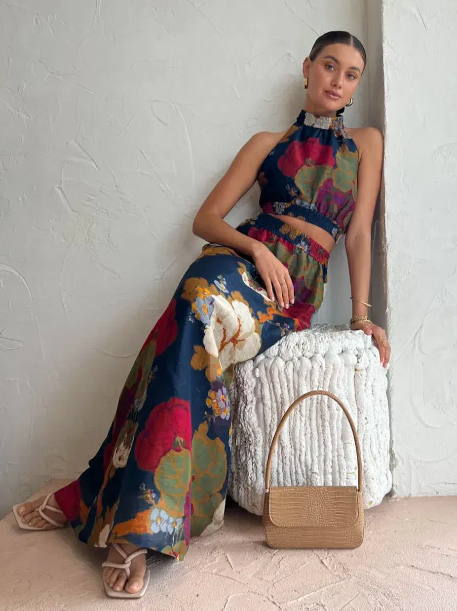 Sir the Label Bonita Halter Top and Maxi Skirt Set Floral Size 1 / AU 8 - Image 2
