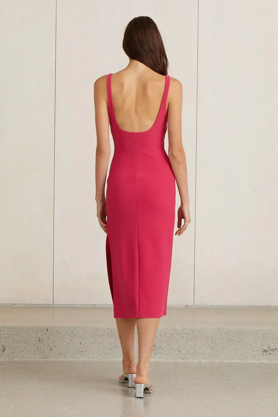 Bec & Bridge Valentine Midi Dress Pink Size 6 - Image 3