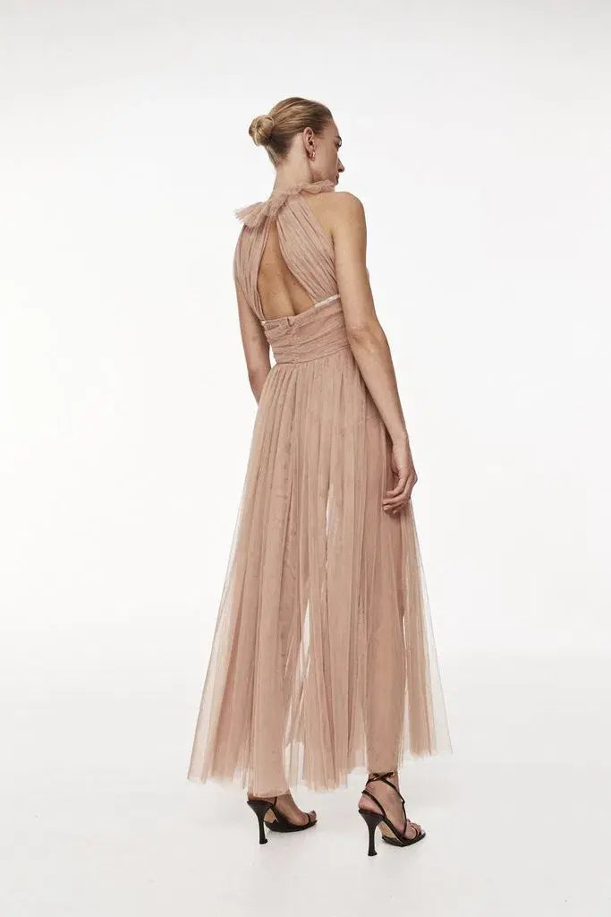Rachel Gilbert Lou Dress Midi Nude Size 0/Au 6 - Image 4