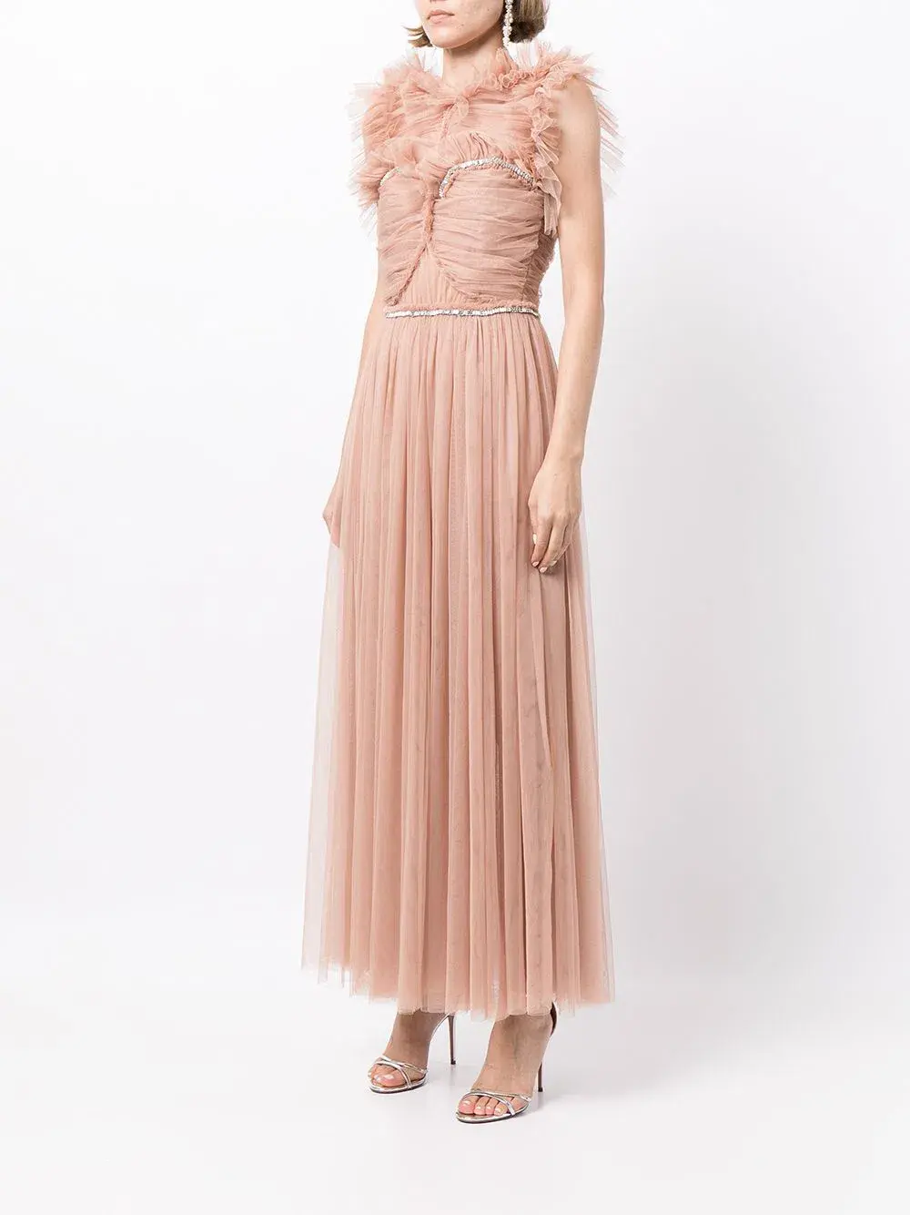 Rachel Gilbert Lou Dress Midi Nude Size 0/Au 6 for rent on The Volte - main image