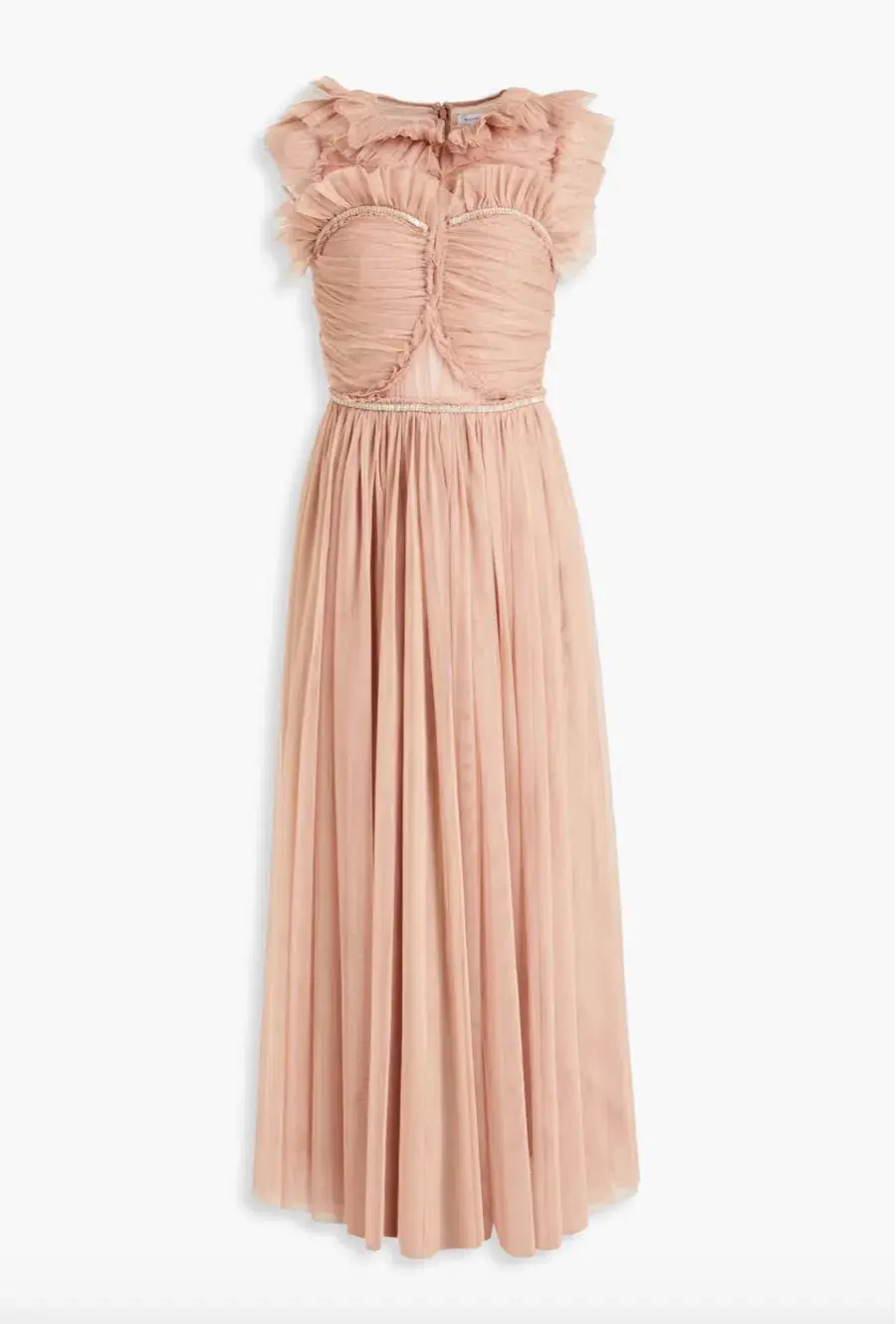 Rachel Gilbert Lou Dress Midi Nude Size 0/Au 6 - Image 5