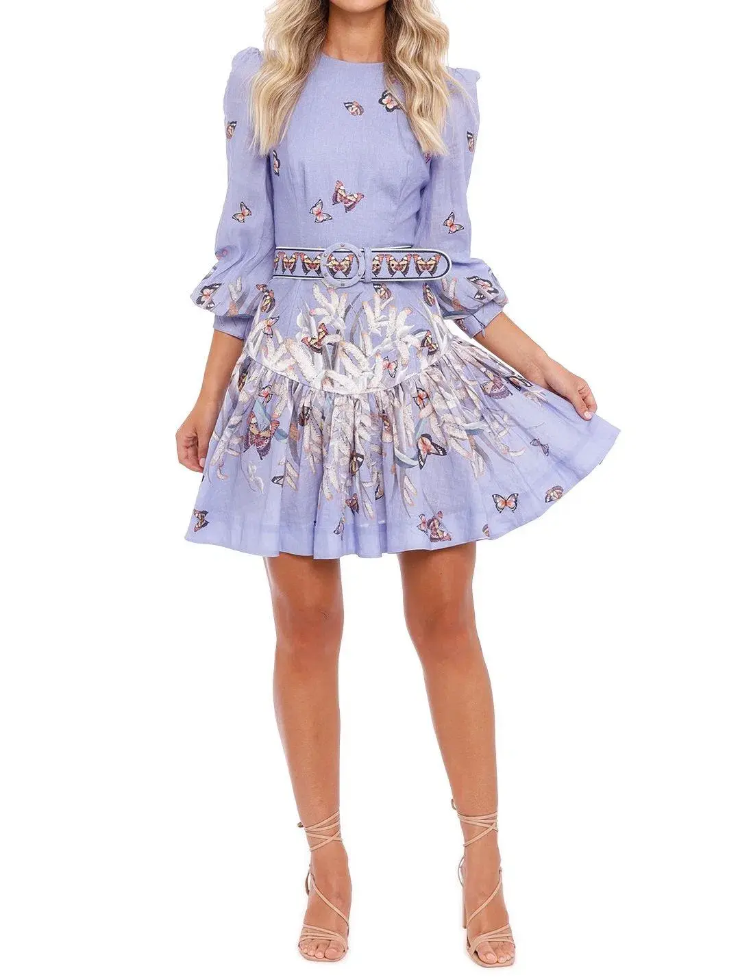 Zimmermann The Botanica Belted Mini Dress Pandanus Size 2 / Au 12 - Image 1