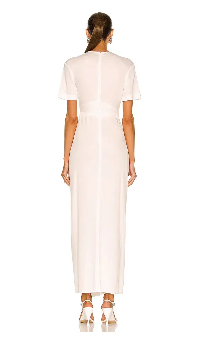 Christopher Esber Ruched Multi Panel Tee Dress in White Size 6 / XS - Image 3