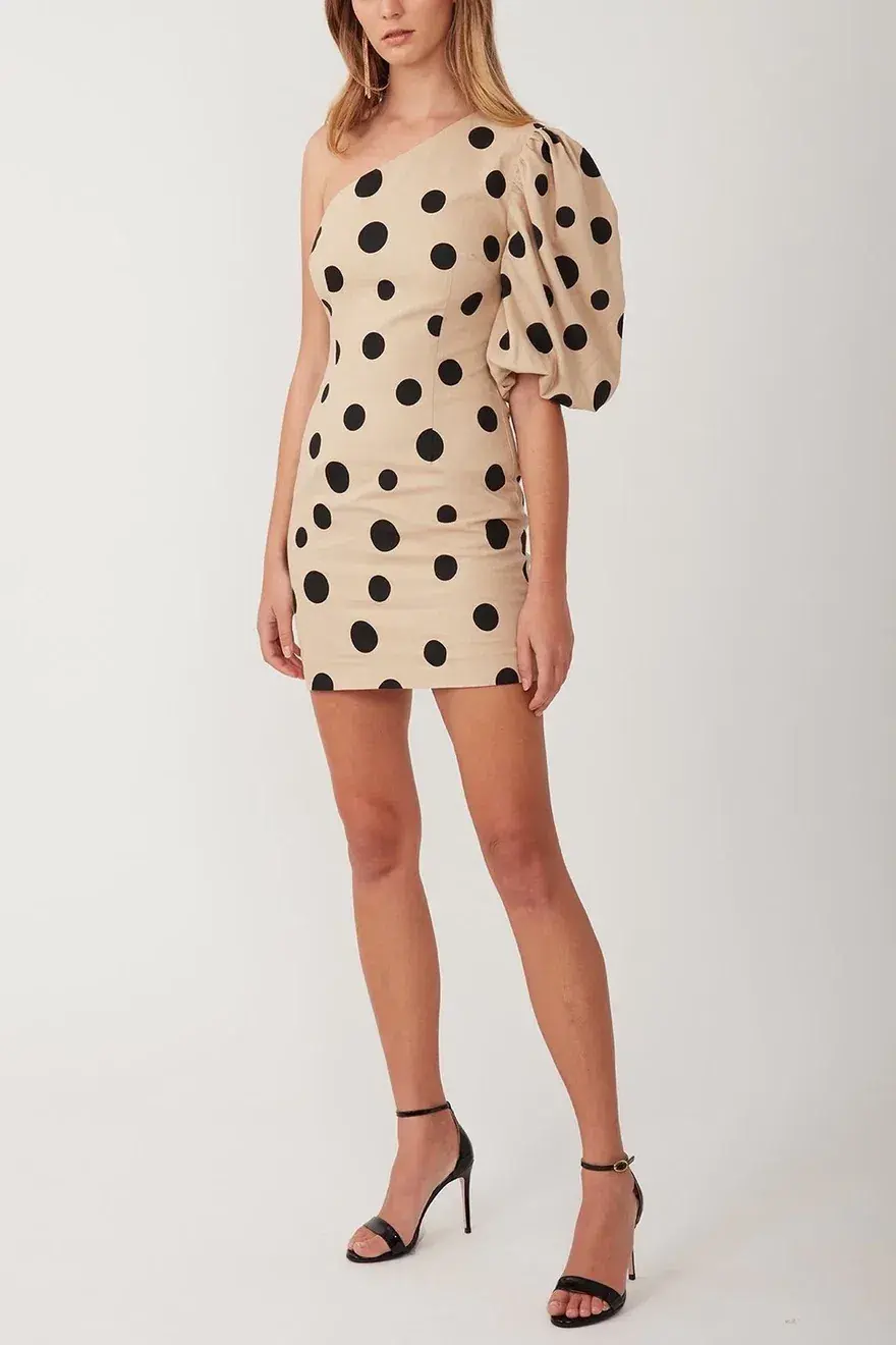 Torannce One Spot Mini Dress Beige Size 6 / XS - Image 2