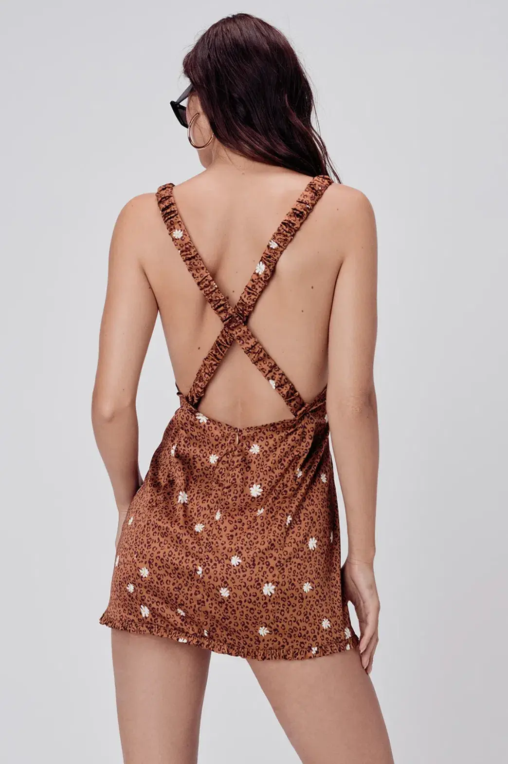 For Love and Lemons Tawney Mini Dress Brown Size 6 - Image 3