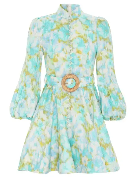 Zimmermann High Tide Buttoned Mini Dress Floral Size 1 / Au 10 - Image 6