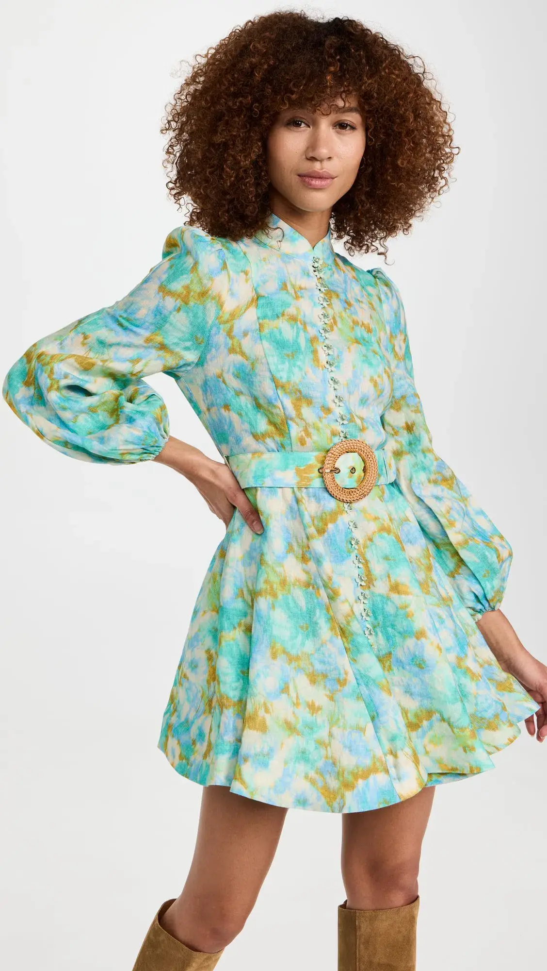Zimmermann High Tide Buttoned Mini Dress Floral Size 1 / Au 10 - Image 3