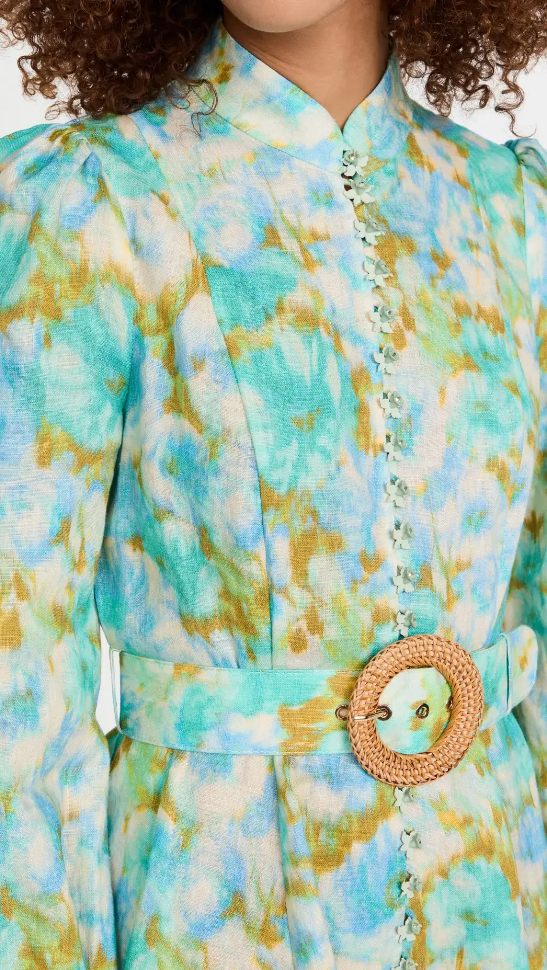 Zimmermann High Tide Buttoned Mini Dress Floral Size 1 / Au 10 for rent on The Volte - main image