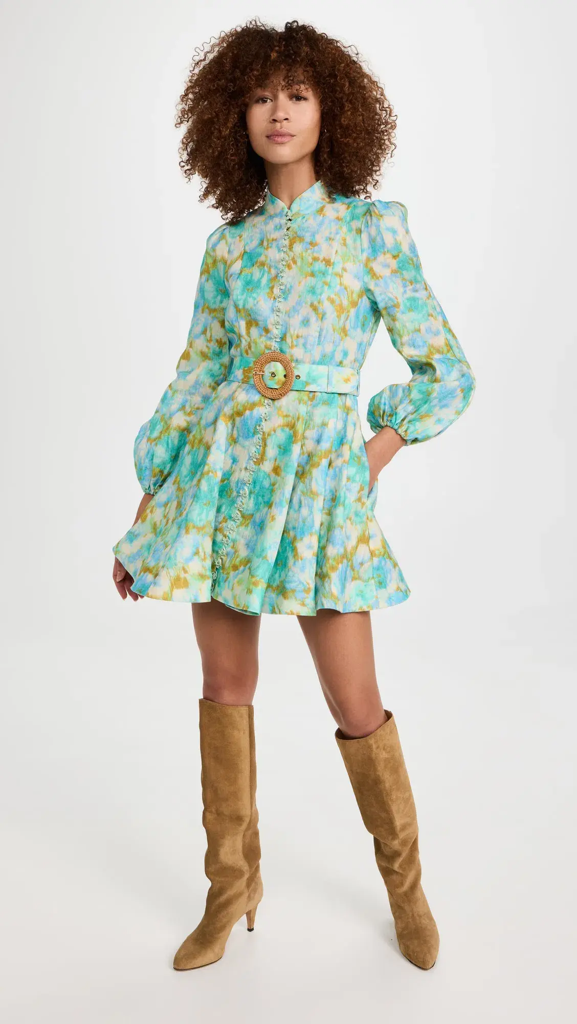 Zimmermann High Tide Buttoned Mini Dress Floral Size 1 / Au 10 - Image 2