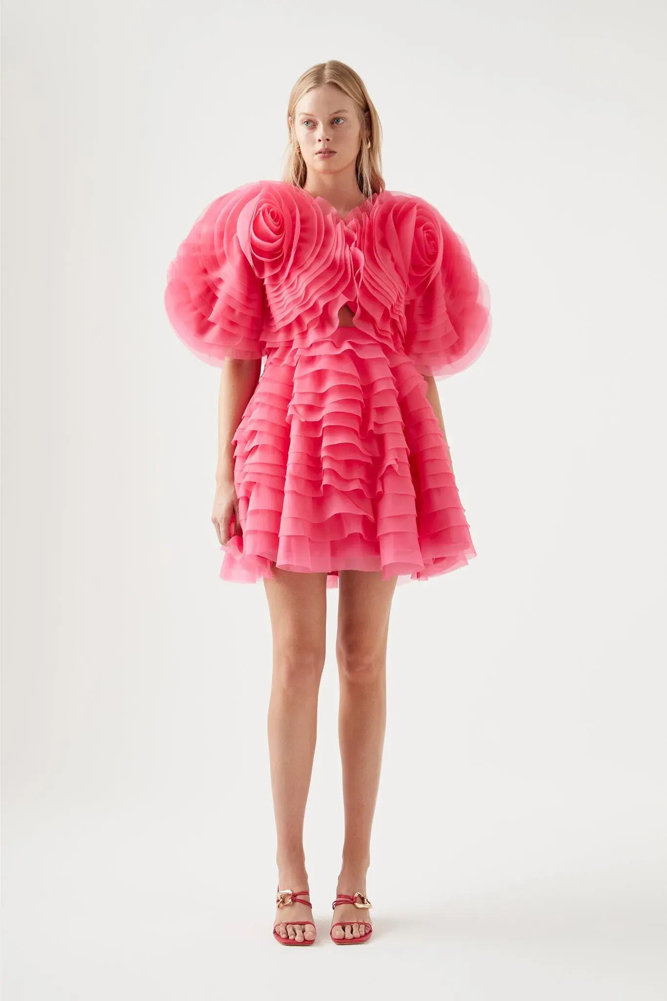 Aje Amour Ruffle Mini Dress Pink Size 6 / XS - Image 1