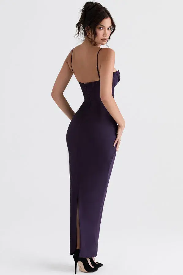 House of CB Charmaine Corset Maxi Dress in Purple Size 8 - Image 3