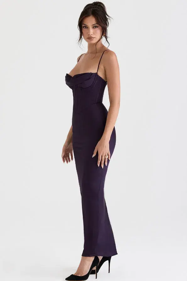 House of CB Charmaine Corset Maxi Dress in Purple Size 8 - Image 2