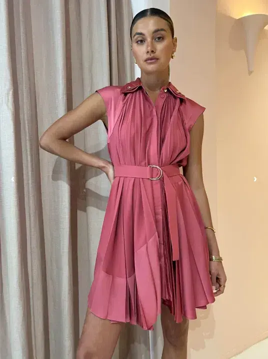 Acler Seymour Dress Dusty Pink Size 6 - Image 2