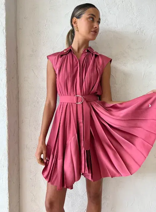 Acler Seymour Dress Dusty Pink Size 6 - Image 3