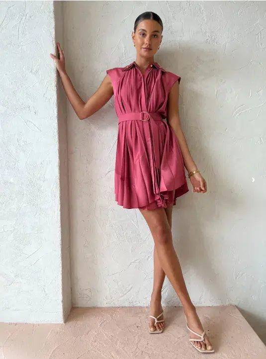 Acler Seymour Dress Dusty Pink Size 6 - Image 4