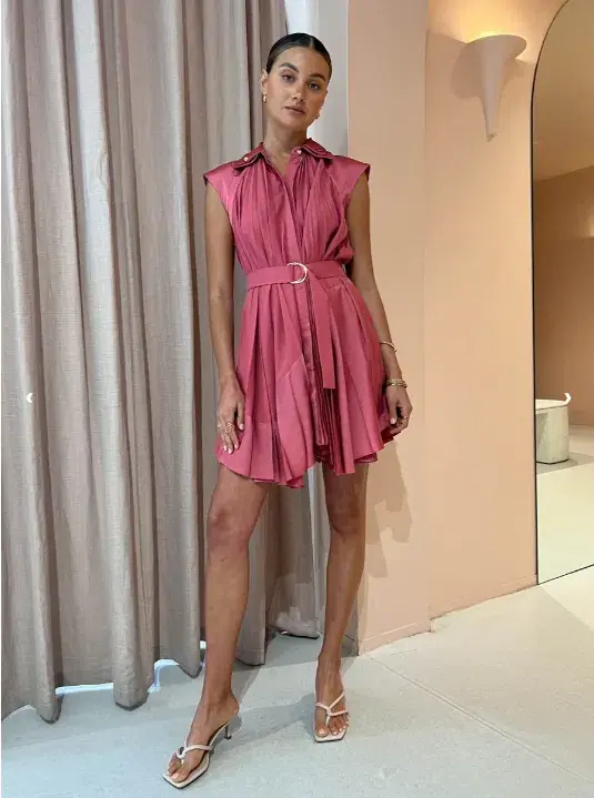 Acler Seymour Dress Dusty Pink Size 6 - Image 1