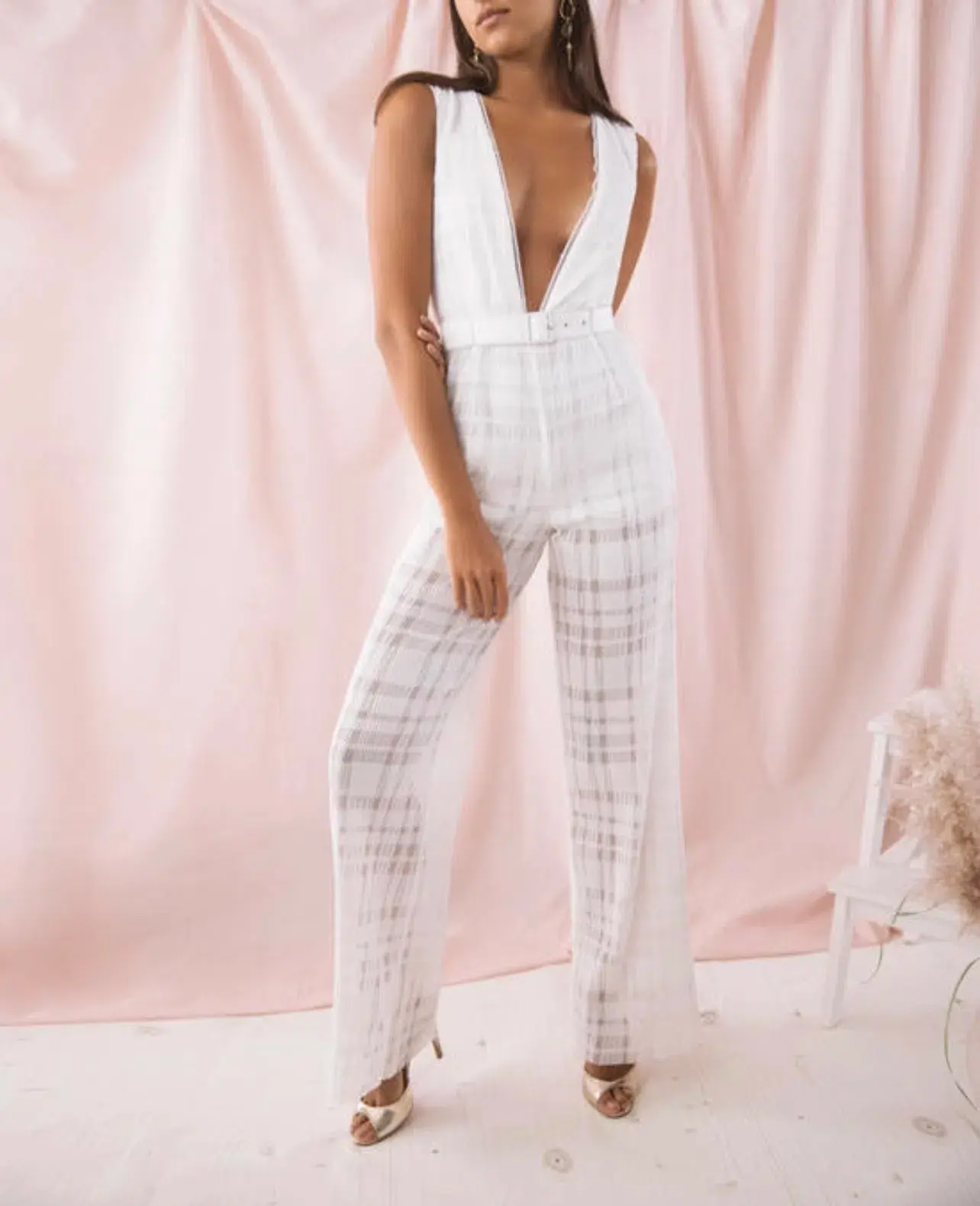 MISHA Lani Pantsuit White Size 6/XS  - Image 1