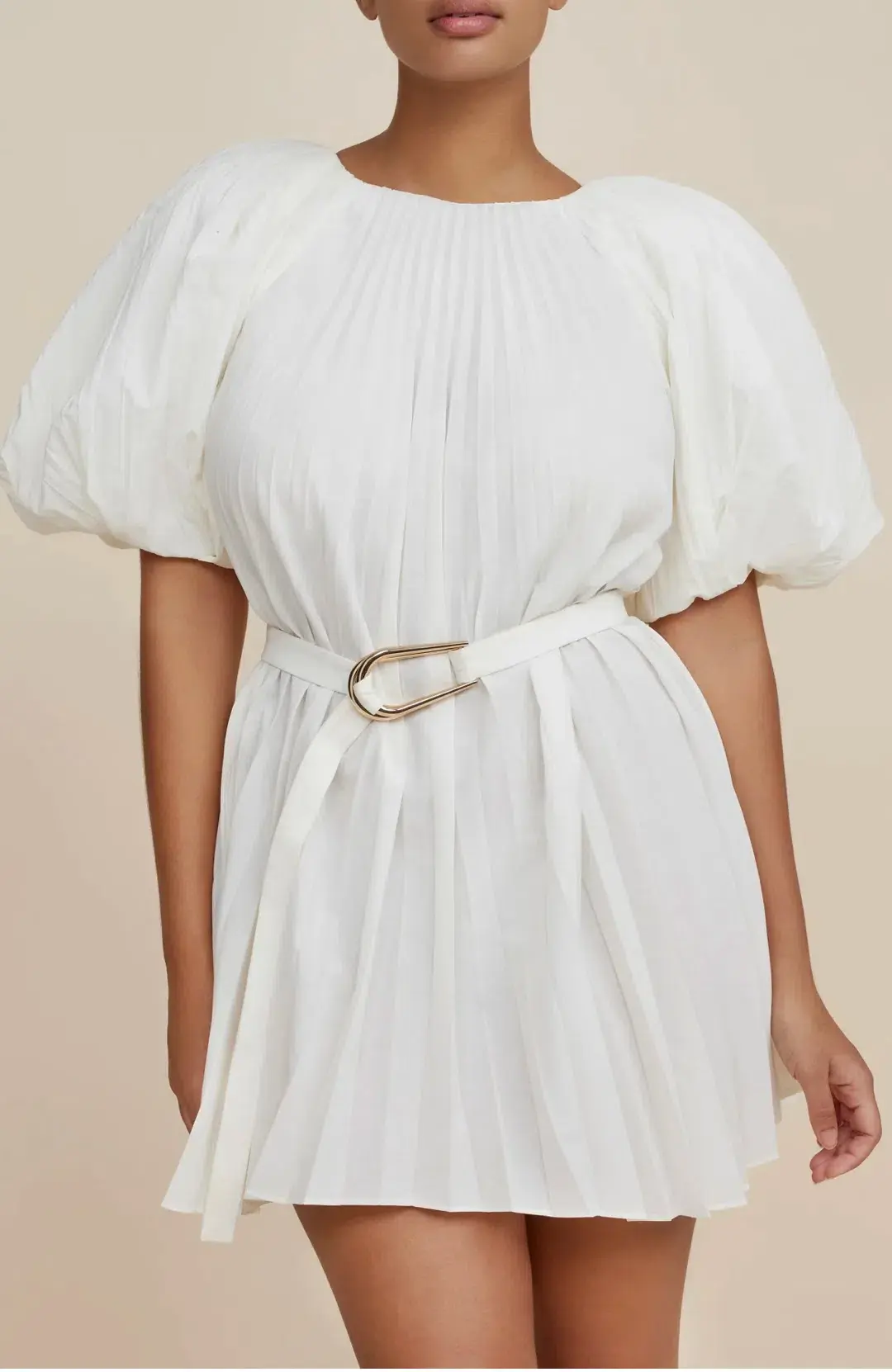 Acler Hudson Mini Dress in White Size 10 - Image 4
