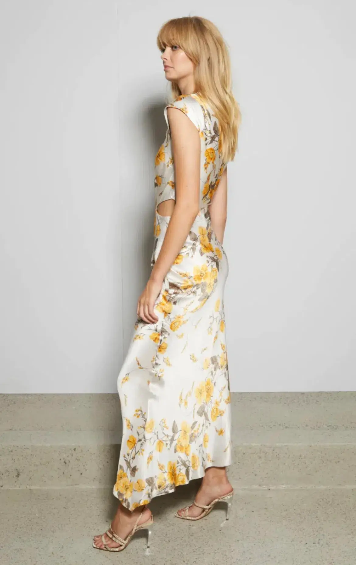 Bec & Bridge Matilde Asymmetric Midi Dress Floral Size 10 - Image 2