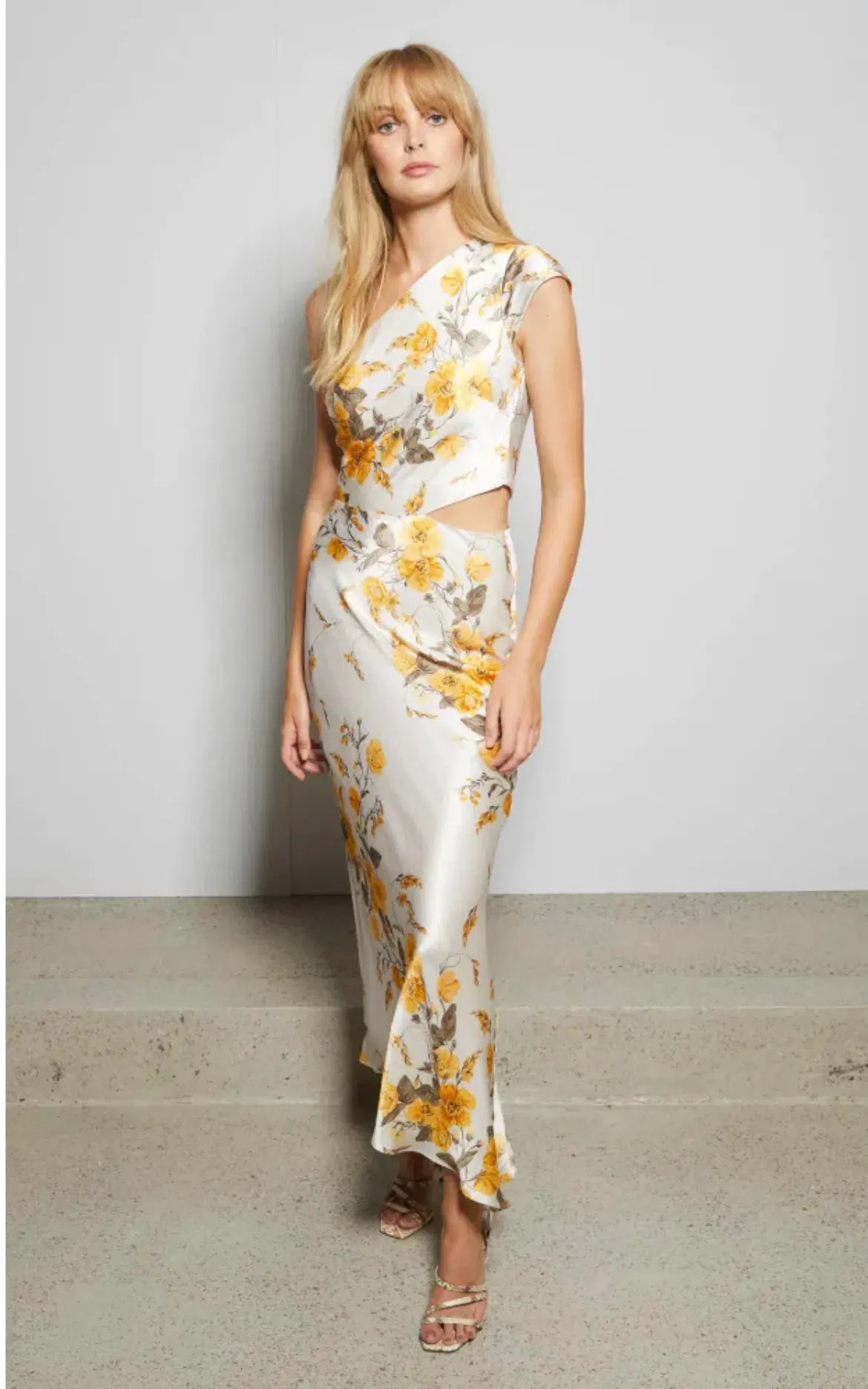 Bec & Bridge Matilde Asymmetric Midi Dress Floral Size 10 - Image 1