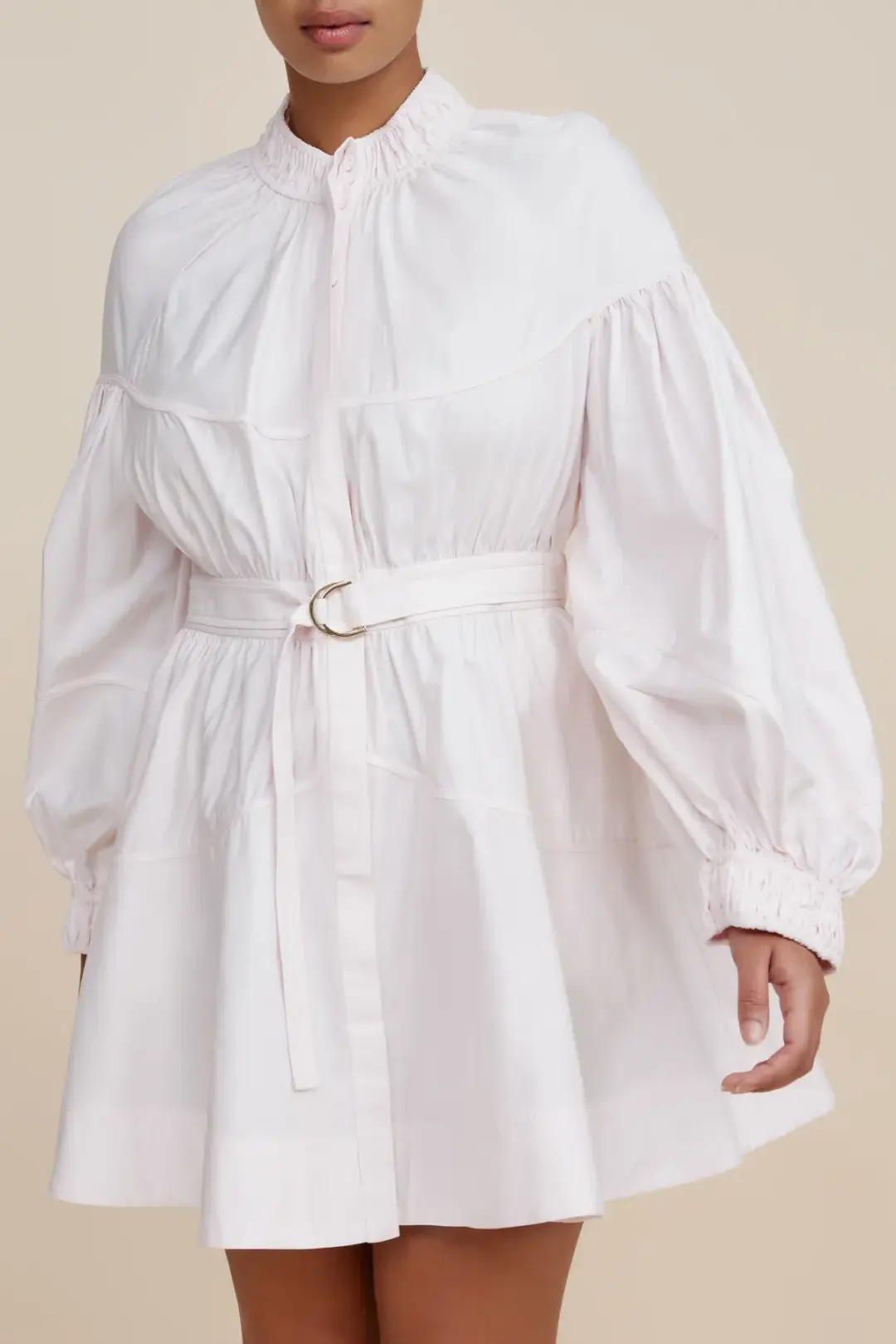 Acler Marquis Mini Dress Shell Pink Size AU 12 for rent on The Volte - main image