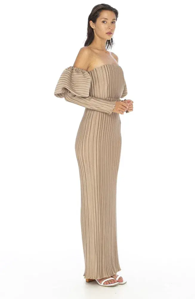 L'Idee Sirene Dress Beige Size 8 - Image 2