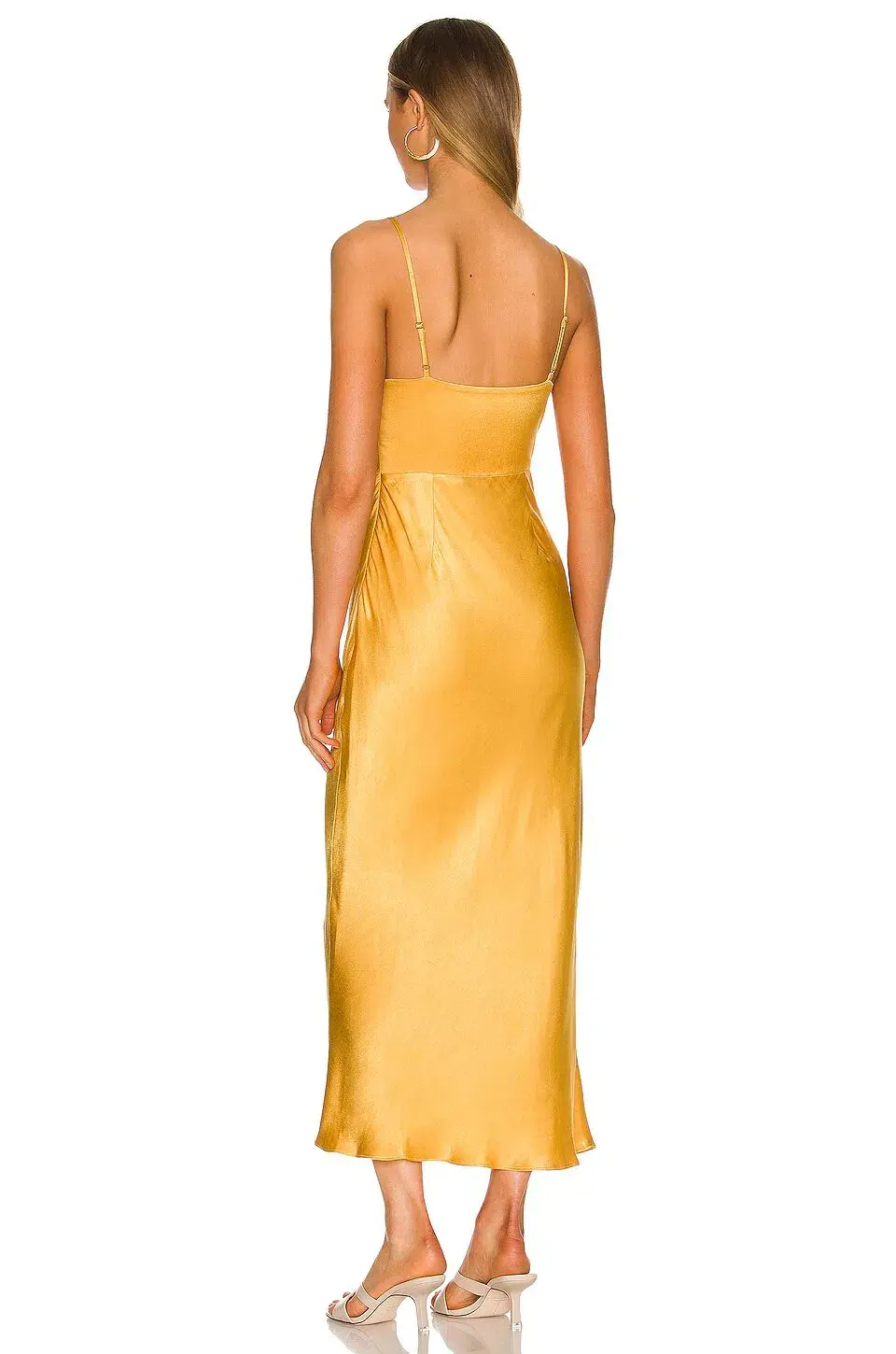 Shona Joy Alma Lace Up Midi Saffron  - Image 2