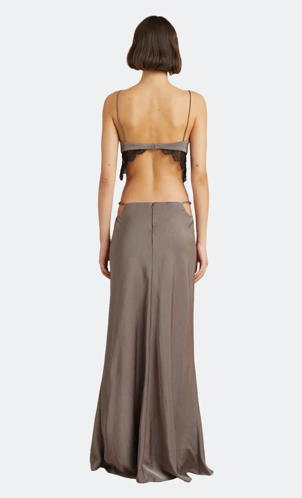 Bec & Bridge Camille Top & Maxi Skirt Set Pewter Size 6  - Image 2